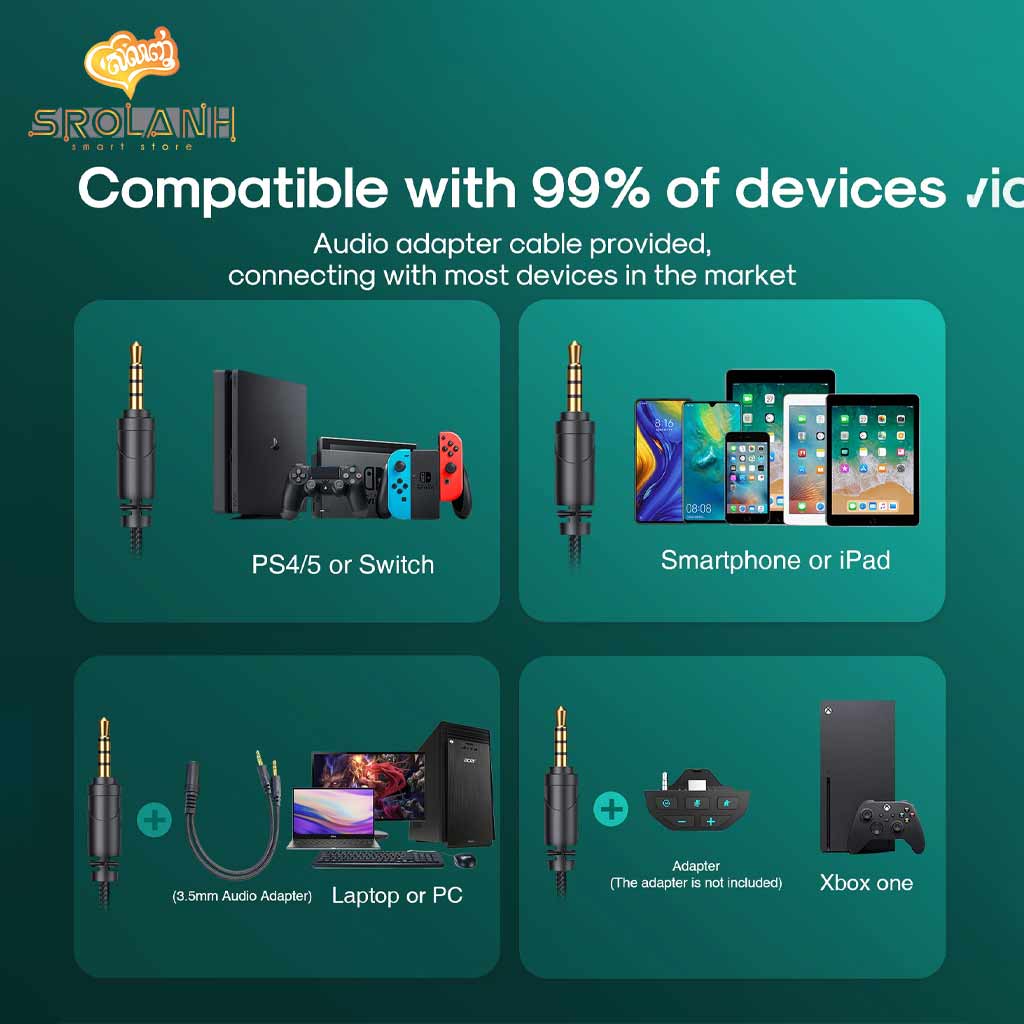 Joyroom Wired gaming headset JRHG1 SROLANH